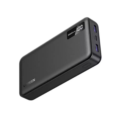 Ugreen PB312 Power Bank 20000mAh 20W με 2 Θύρες USB-A και Θύρα USB-C Μαύρο.25683