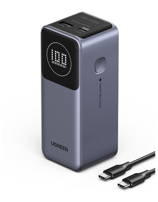 Power Bank 12000mAh PD 100W UGREEN PB724 35526B 3 θέσεων,με καλώδιο USB-C 240W
