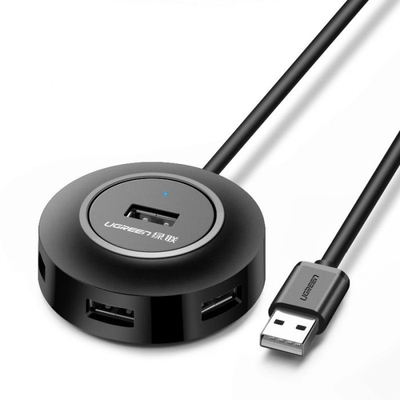 USB 2.0 Hub 4 Θέσεων UGREEN CR106 20277 Μαύρο