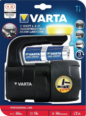 Varta 18703 123458 Φακός Μπαταρίας Led 150lm Indestructible 3 Watt