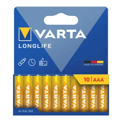VARTA 4103 συσκ.10 ΑΛΚΑΛΙΚΗ LONGLIFE ΑΑΑ