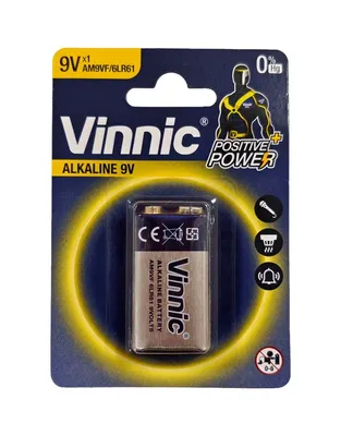 VINNIC 6LF22 9V Αλκαλική μπαταρία πλακέ
