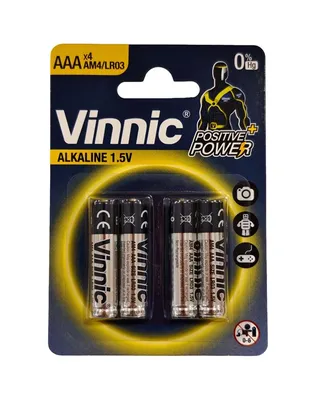 VINNIC LR03 AAA 1.5V Αλκαλικές μπαταρίες (4 τεμ.)