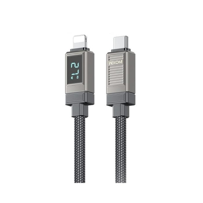 WK WDC-40 USB-C σε Lightning PD 27W 1.2m Μαύρο Καλώδιο Φόρτισης