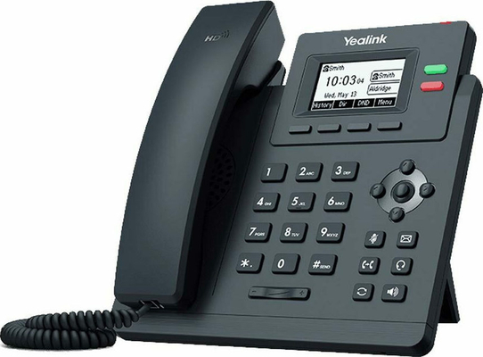 Yealink SIP-T31G Ενσύρματο Τηλέφωνο IP 2 γραμμών Μαύρο