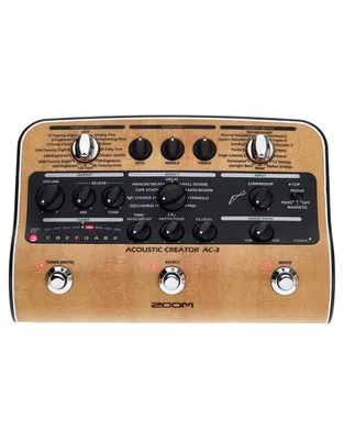 ZOOM AC-3 Πετάλι DI/Εξομοιωτής Ακ.Οργάνων/Πολυεφέ με EQ και Compressor για Ακουστική Κιθάρα